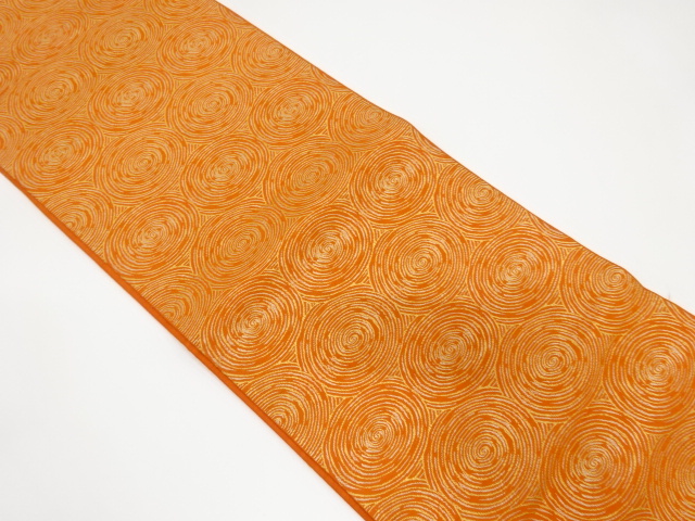 アンティーク　渦巻模様織り出し全通袋帯（着用可）